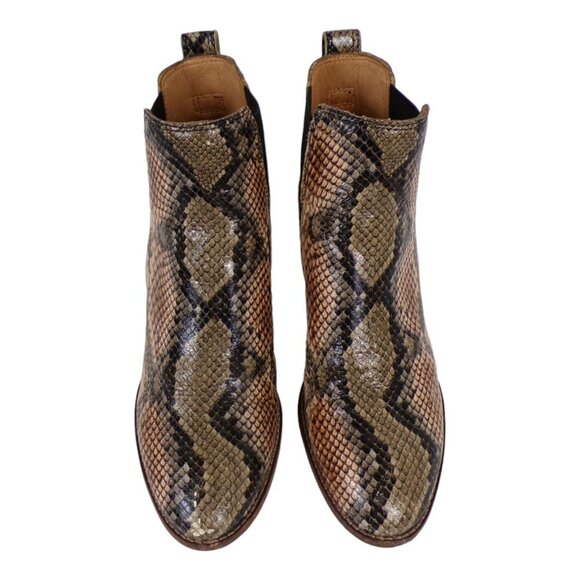 Madewell The Regan Chelsea Boot in Snake Embossed Leather Size 7 #1082 - Picture 5 of 12